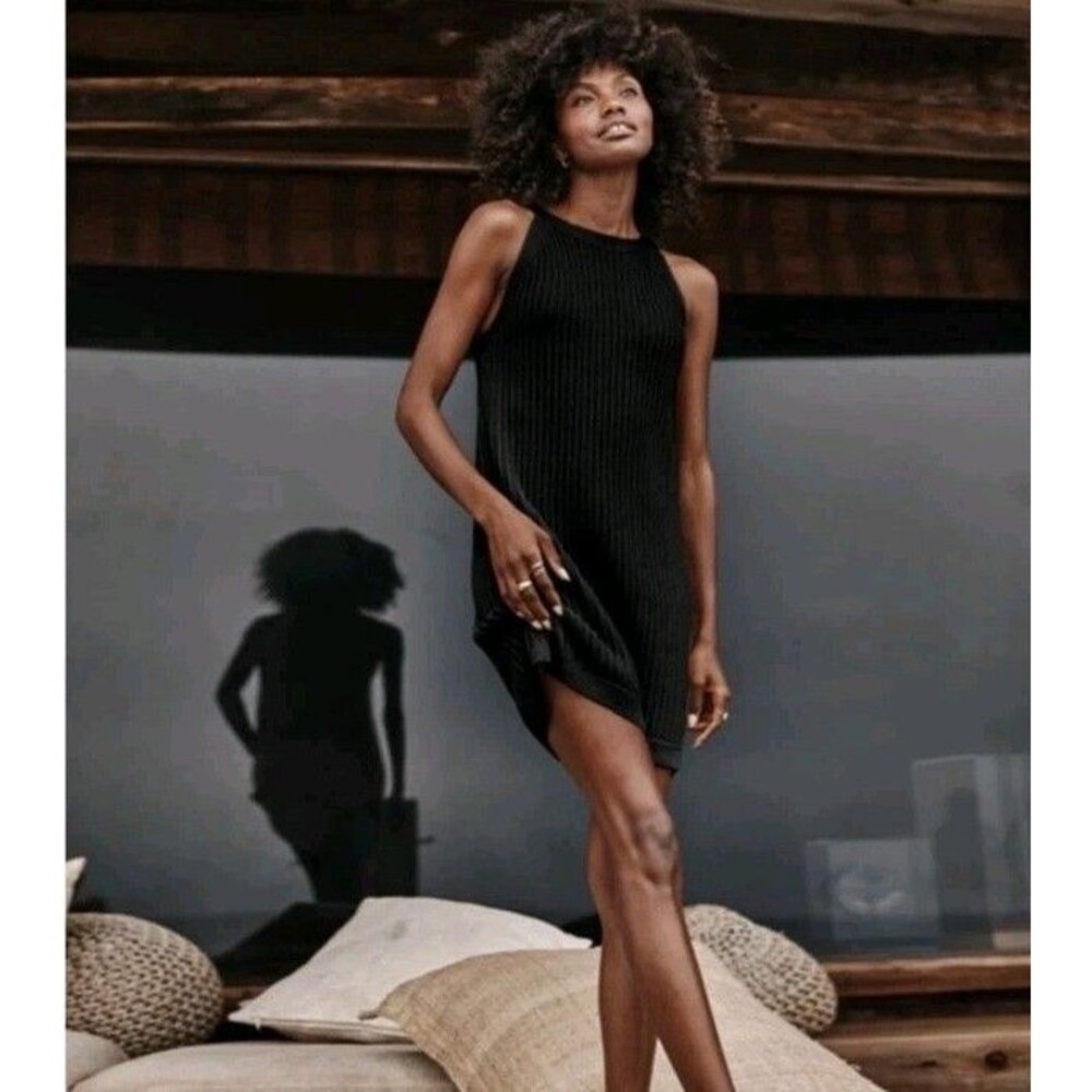 Summersalt Crochet High Neck Swim Cover Up / Dress Size Medium Black - Picture 1 of 6